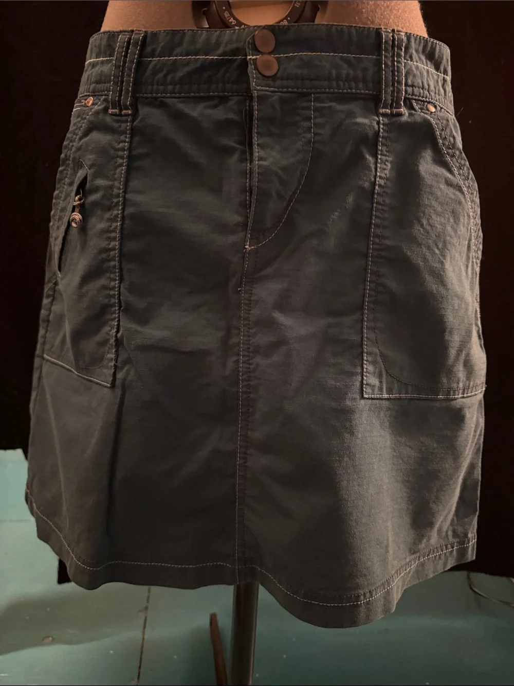 Title Nine Teal Utility Skirt - Picture 1 of 8